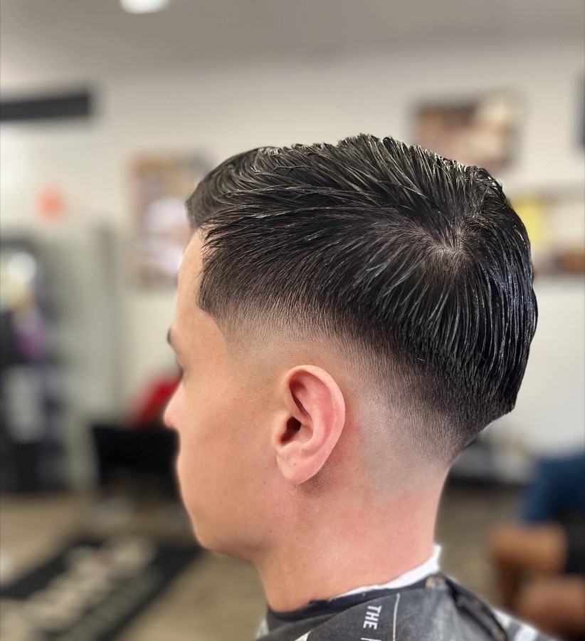 Textured top with a faded back, La Barberia