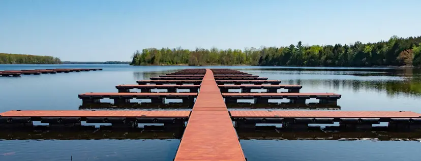 AlumaDeck aluminum decking on a dock walkway